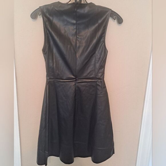 WEWOREWHAT Vegan Leather Mini Dress NWT Size Small - Picture 2 of 5